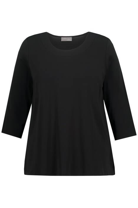 Tričko, acetát-žerzej, Classic, kulatý výstřih, 3/4 rukávy