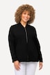 Sweatjacke, Katze, Boxy-Form, Collegekragen