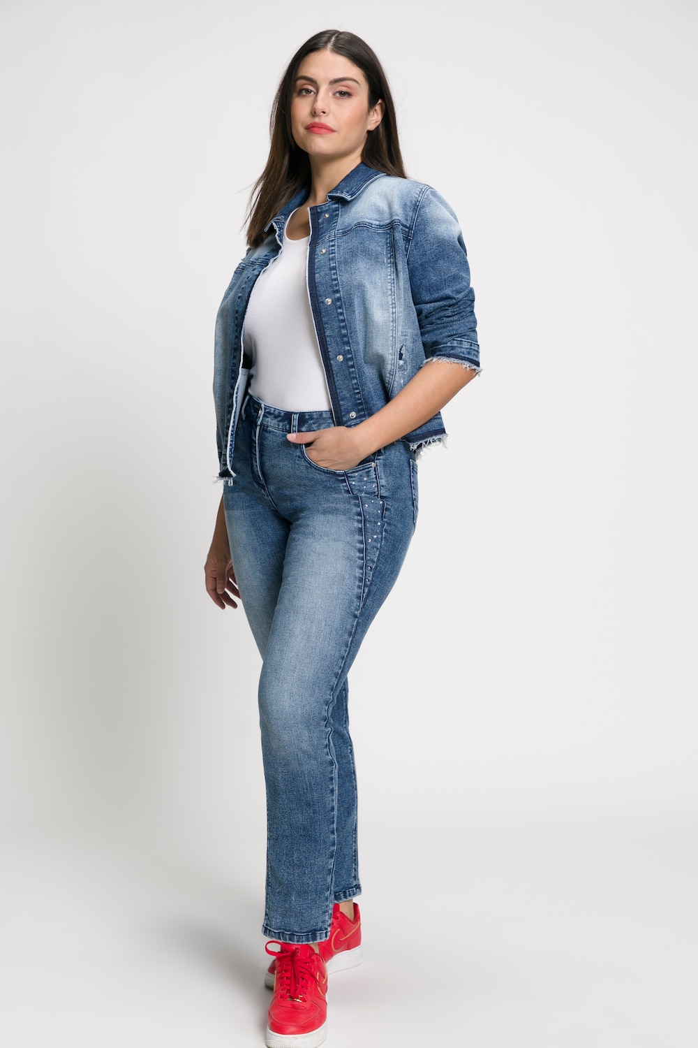 Grote Maten jeans Sarah, Dames, blauw, Maat: 54, Katoen/Polyester, Ulla Popken