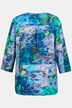 Tunika w pikselowy wzór, suwak, dekolt w szpic, rękaw 3/4