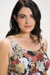 Kostium kąpielowy w kwiaty, okrągły dekolt, miseczki bez usztywnień
