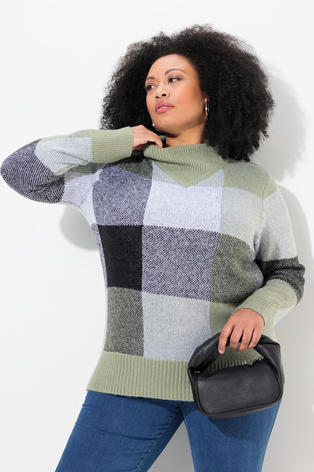 Große Größen Pullover, Damen, grün, Größe: 58/60, Synthetische Fasern, Ulla Popken