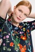 Slinkyshirt, Blüten, A-Linie, Rollkragen, Halbarm