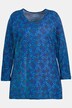 Holiday Print Swing Cotton Knit Tunic