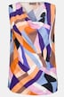 Chemisier, design foulard, décolleté cascade, sans manches
