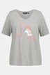 Dog Print V-Neck Short Sleeve Tee