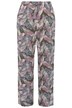 Kalhoty Rose, peří, široké nohavice, elastický pas, krep