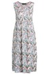 Maxi šaty, peří, A střih, výstřih do V, bez rukávů