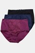 Midjetrosa, 3-pack, spets, high waist