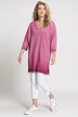 Metallic Edge V-Neck Lightweight Tunic Sweater