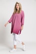 Metallic Edge V-Neck Lightweight Tunic Sweater