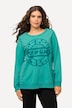 Sweatshirt, Statement-Stickerei, Rundhals, Langarm