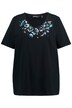 Tričko, třpytivé kamínky, výstřih do V, krátké rukávy