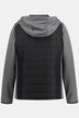Hoodie-Jacke, Rippstruktur, Steppeinsatz, 2-Wege-Zipper