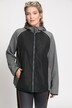 Hoodie-Jacke, Rippstruktur, Steppeinsatz, 2-Wege-Zipper