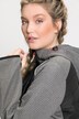 Hoodie-Jacke, Rippstruktur, Steppeinsatz, 2-Wege-Zipper