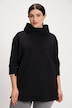 Sweatshirt, Stehkragen, 3/4-Arm, asymmetrische Bündchen