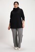 Sweatshirt, Stehkragen, 3/4-Arm, asymmetrische Bündchen