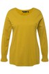 Tričko, Classic, kulatý výstřih, mačkané volánové dlouhé rukávy