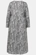 jerseyjurk, midi lengte, animal print, ronde hals, lange mouwen