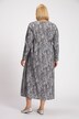 jerseyjurk, midi lengte, animal print, ronde hals, lange mouwen