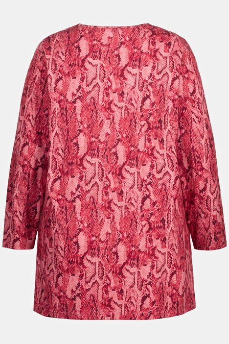 Animal Print Square Neck Knit Tunic