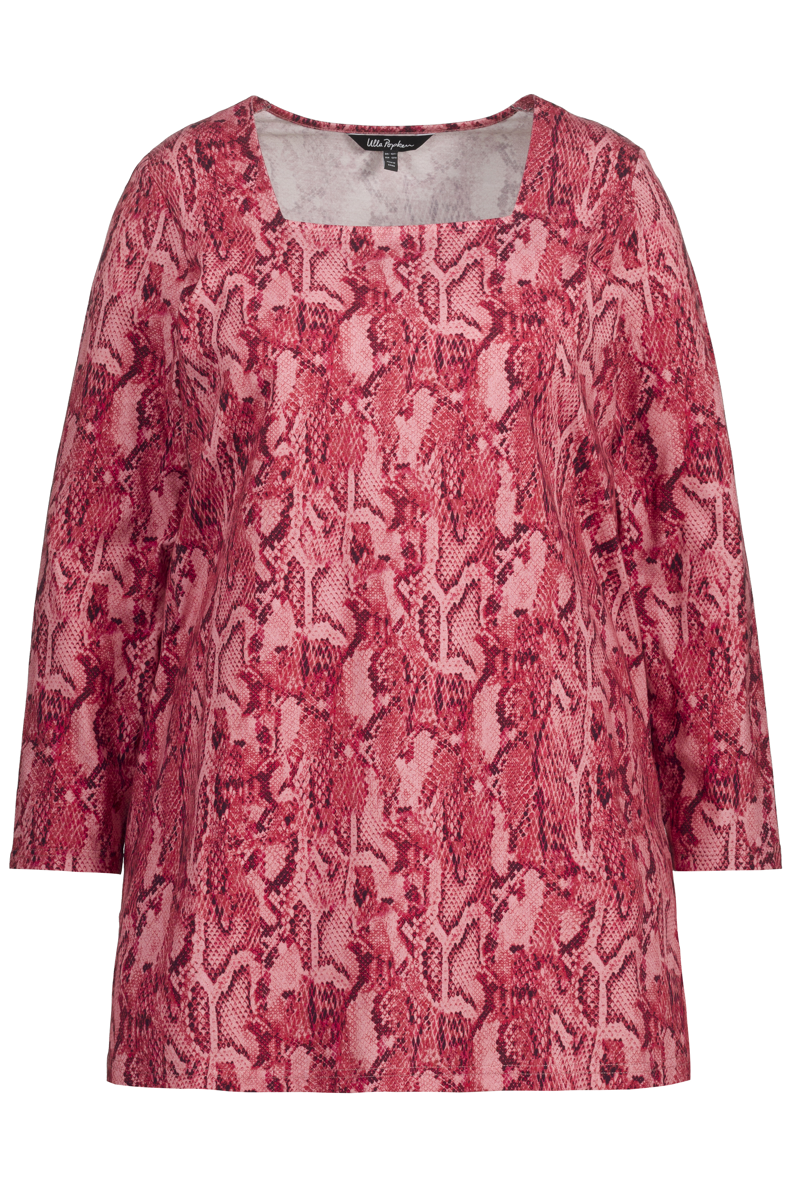 Dlouhé tričko, hadí vzor, hranatý výstřih, dlouhé rukávy