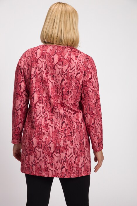 Animal Print Square Neck Knit Tunic