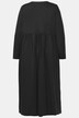 Jersey-Kleid, Midi-Länge, Rundhals mit Zierbändern, Langarm
