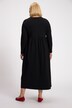 Jersey-Kleid, Midi-Länge, Rundhals mit Zierbändern, Langarm