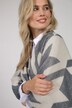 Poncho Identity, Hahnentritt Muster, Fransenkanten