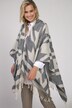Poncho Identity, Hahnentritt Muster, Fransenkanten
