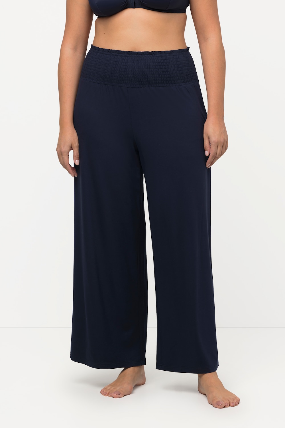 Große Größen Marlenehose, Damen, blau, Größe: 54/56, Viskose, Ulla Popken