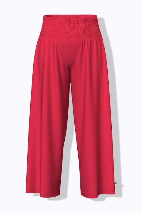 Pantalon Marlene. Jambe large et taille élastique