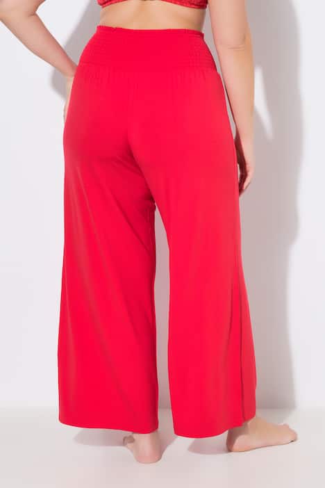 Pantalon Marlene. Jambe large et taille élastique