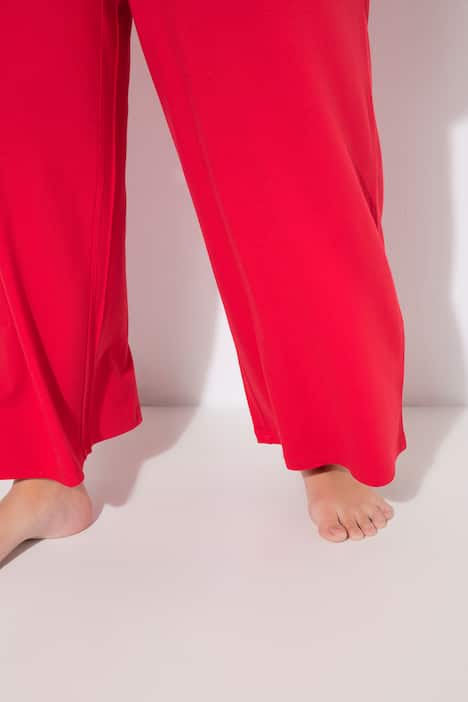 Pantalon Marlene. Jambe large et taille élastique