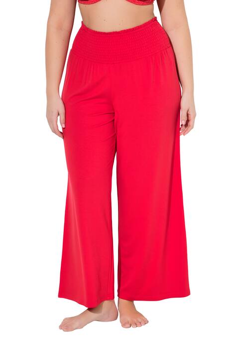 Marlene kalhoty, široké nohavice, elastický pas