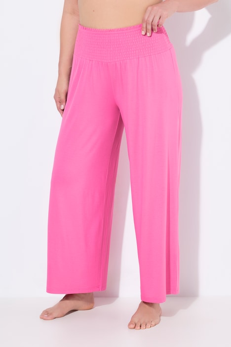 Pantalon Marlene à jambe large et taille élastique