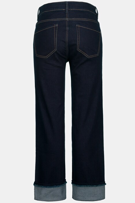 7/8-Jeans Identity, 5-Pocket, Bügelfalte, Umschlag