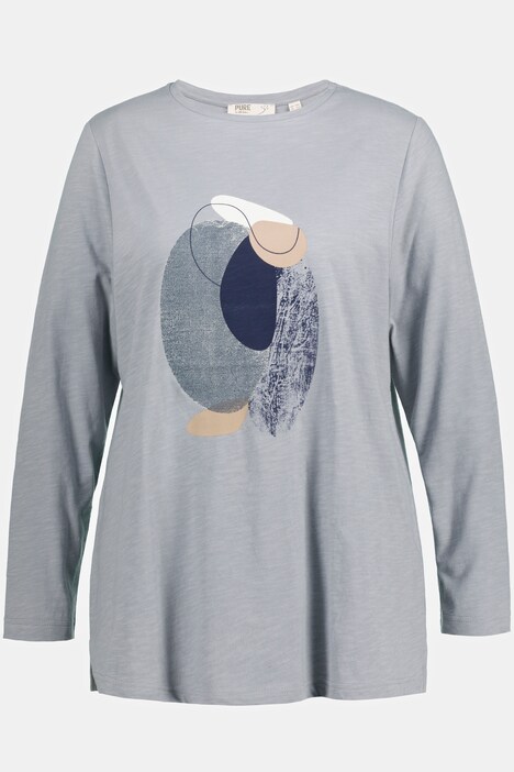 T-Shirt, bedruckt, Rundhals, Langarm, Biobaumwolle