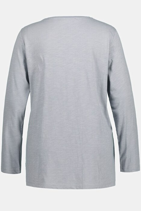 T-Shirt, bedruckt, Rundhals, Langarm, Biobaumwolle