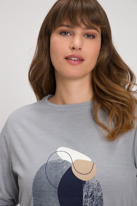 T-Shirt, bedruckt, Rundhals, Langarm, Biobaumwolle