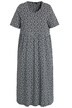 Midi šaty, puntíky, A střih, výstřih do V, krátké rukávy