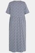 Multi Dot Print Zipper Accent Long Cotton Knit Dress