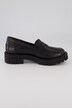 Skórzane loafery Caprice, profilowana podeszwa, komfortowa tęgość