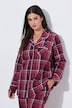 Pyjama en flanelle à carreaux, col à revers et manches longues
