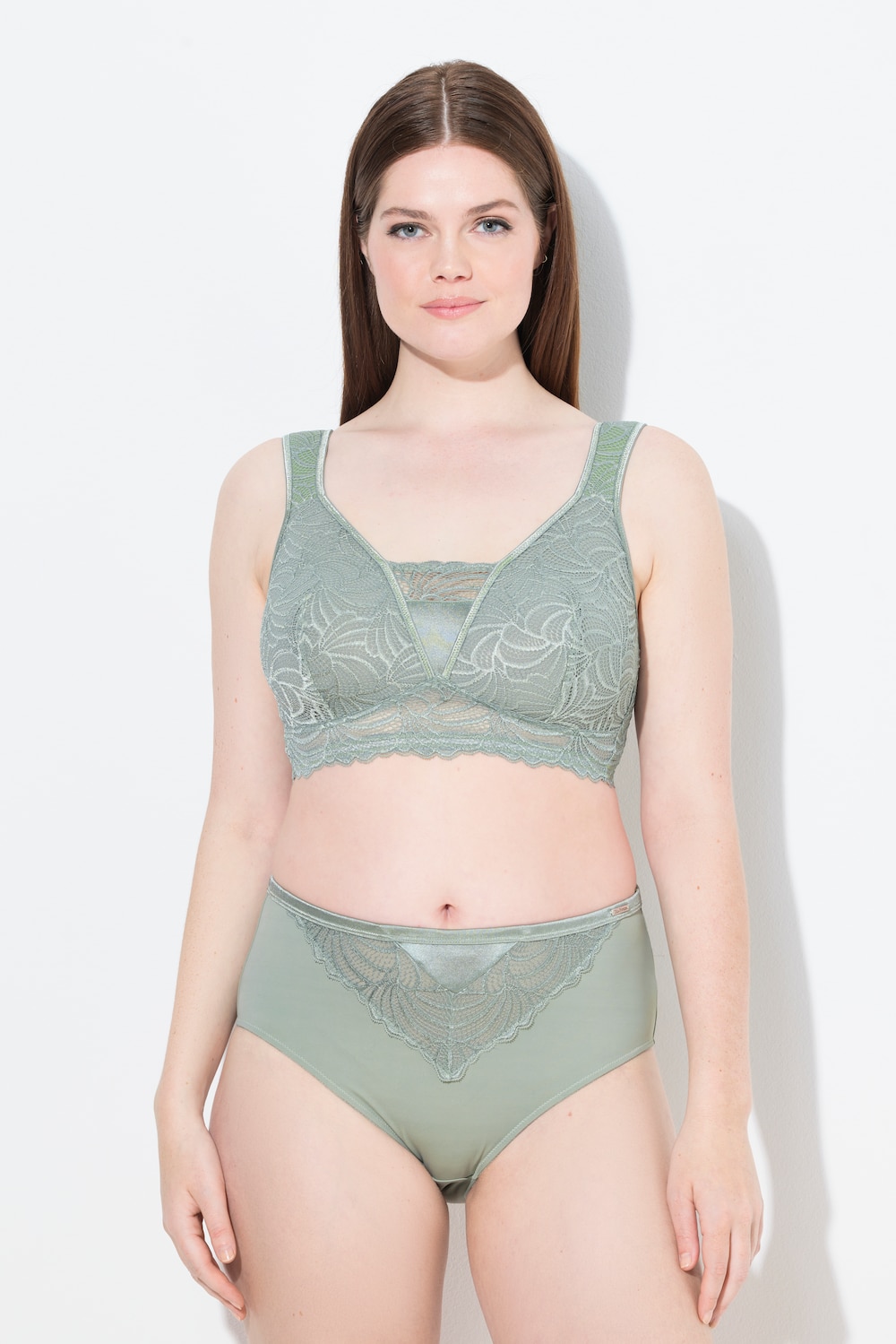 Große Größen Bralette, Damen, türkis, Größe: 110F, Synthetische Fasern/Elasthan, Ulla Popken