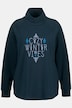 Sweatshirt, Winter Vibes, Stehkragen, Langarm, Daumenloch