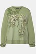 Sweatshirt, Metallic-Ziernaht, Stehkragen, Langarm