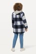 Sweatshirt Insert Layer Look Button Front Check Jacket